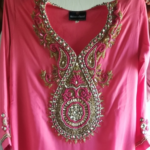 Coral Chiffon Dress - Picture 7 of 7